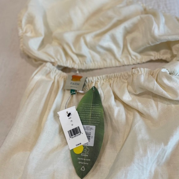 Farm Rio Off the Shoulder Maxi Dress - Off White - NWT Size XS - Picture 6 of 6